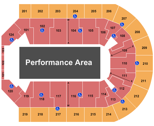 Denny Sanford Premier Center Concert Seating Chart